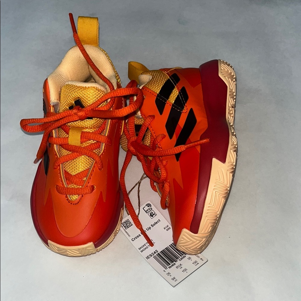 Adidas Kids' Red and Black Sneakers